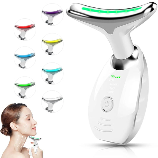 7 Color Therapy Lifting and Firming Facial Portable Massage Device.