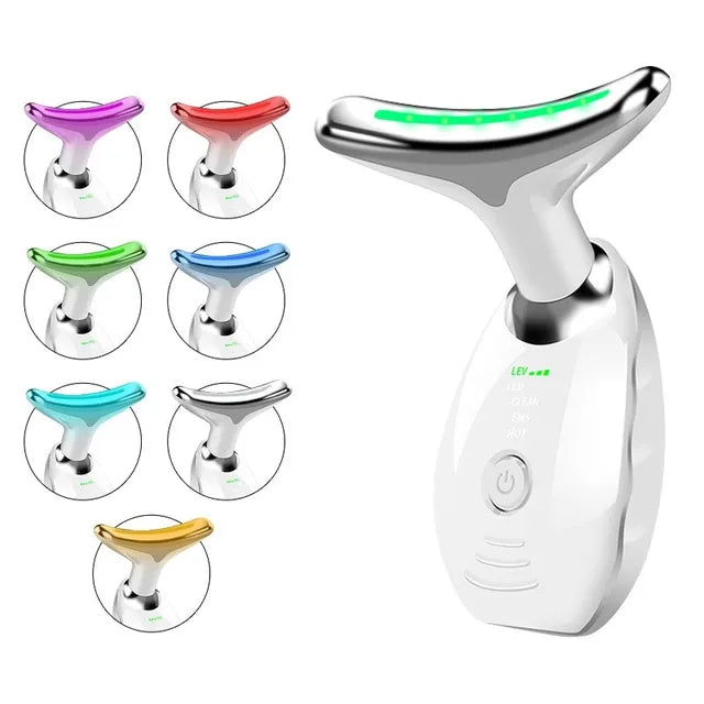 7 Color Therapy Lifting and Firming Facial Portable Massage Device.